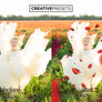 Wild Poppies Leaves Overlays - Photoshop Overlays - CreativePresets.com