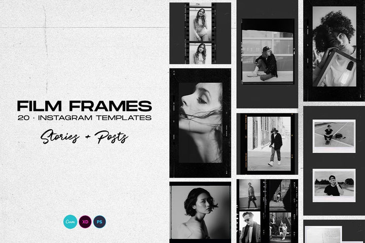 Instagram Stories Template - Film Frames - Instagram Template - CreativePresets.com