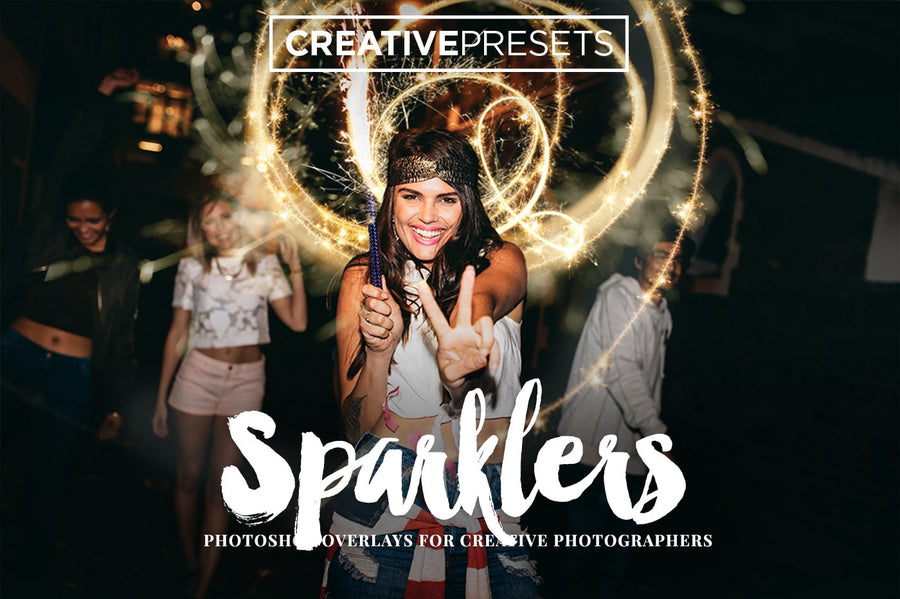 Sparkler Overlays - Photoshop Overlays - CreativePresets.com