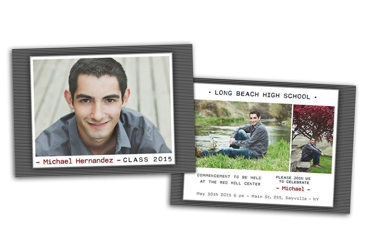 Senior Announcement Graduation card - Photoshop Templates - CreativePresets.com