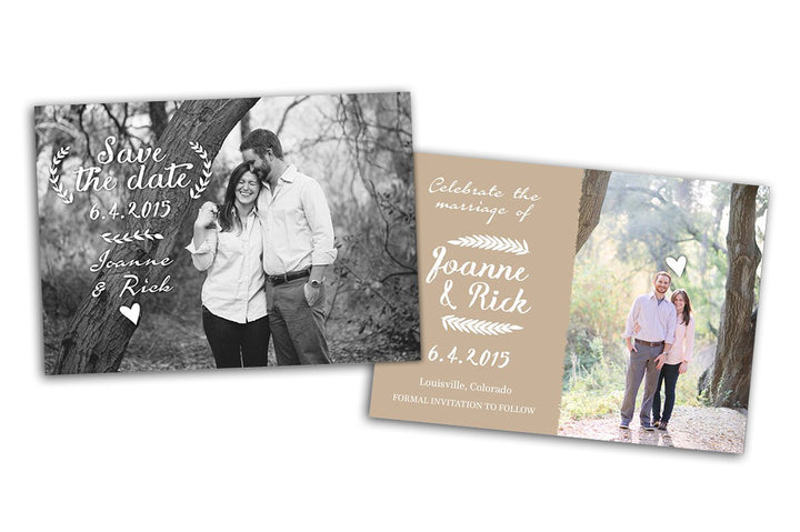 Save the Date - Romantic Card - Photoshop Templates - CreativePresets.com
