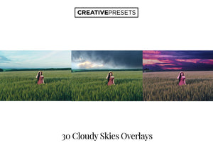 Cloudy Sky Overlays - Photoshop Overlays - CreativePresets.com